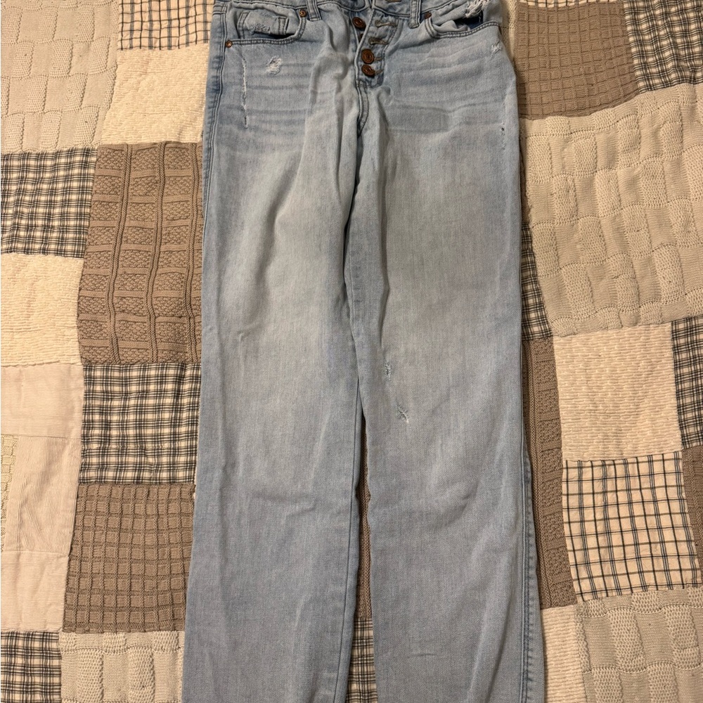 Rewash High Rise Blue Jeans Classic Style